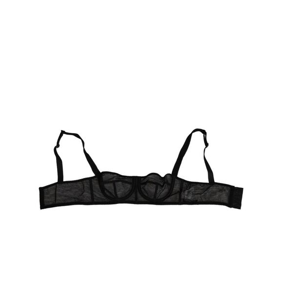 Dolce & Gabbana Black Floral Underwired Balconette Bra Women's Underwear